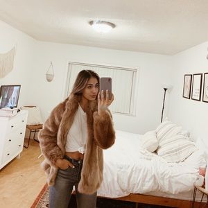 Faux fur jacket